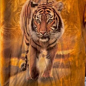 The Mountain Orange Cotton T-Shirt